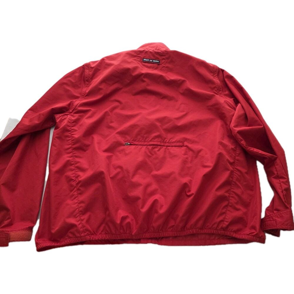 Vintage Ralph Lauren Jacket Mens Red Embroidered Polo Sport Size L - Picture 10 of 11